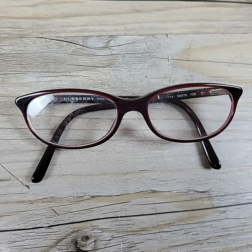Burberry Eyeglasses B 2097 3014 Frames Only 50-15-135 Oval Red‎ Italy